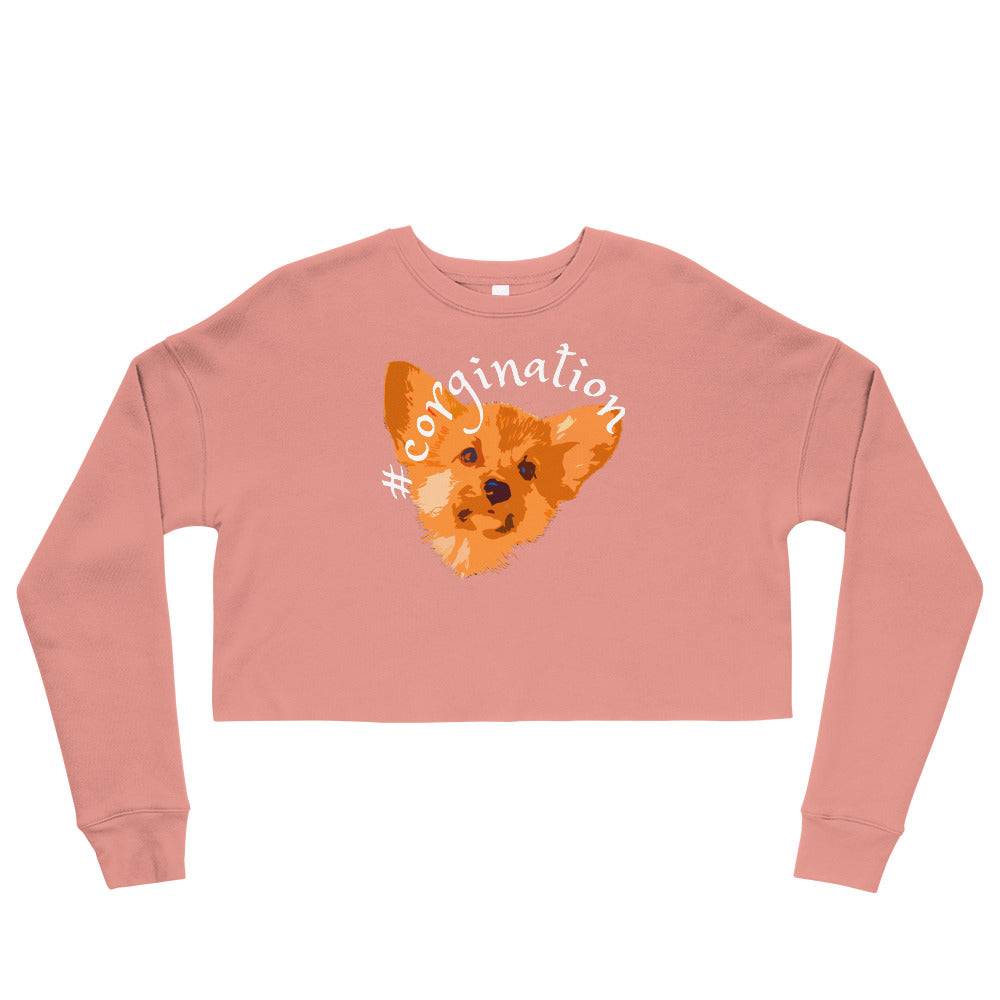 Gift for dog lovers. #corgination cropped sweatshirt for girls. Streetwear for women WickedYo.